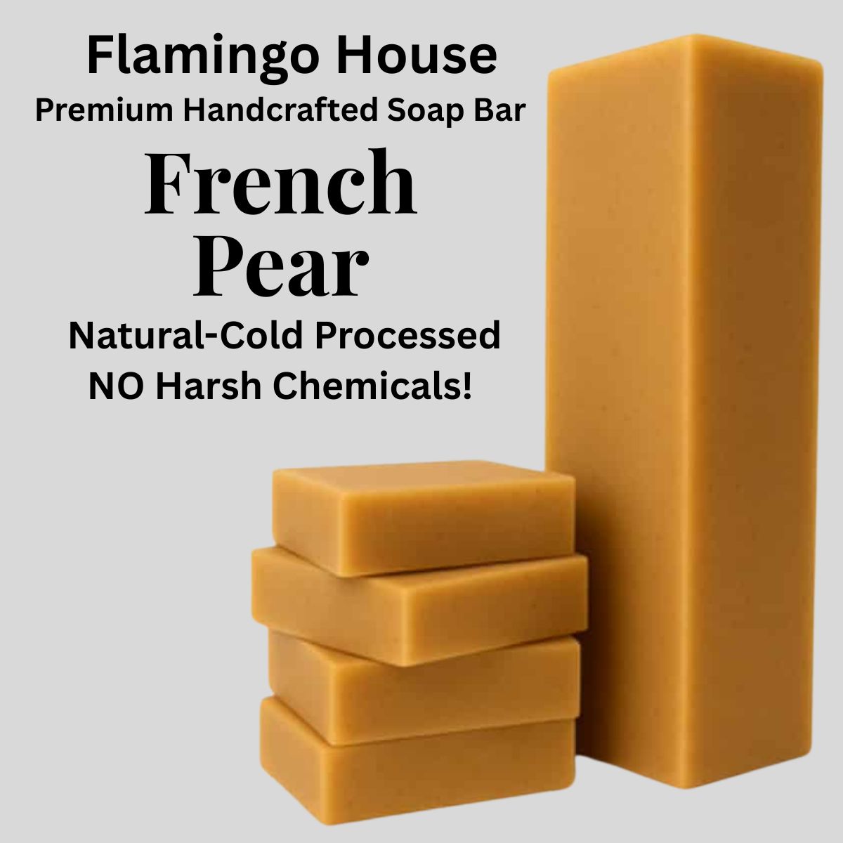 French Pear-Natural-Handmade-Cold Processed Soap Bar