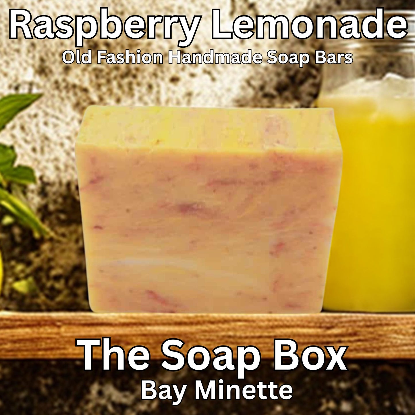 Raspberry Lemonade- Natural, Handmade, Cold Processed Soap Bar.