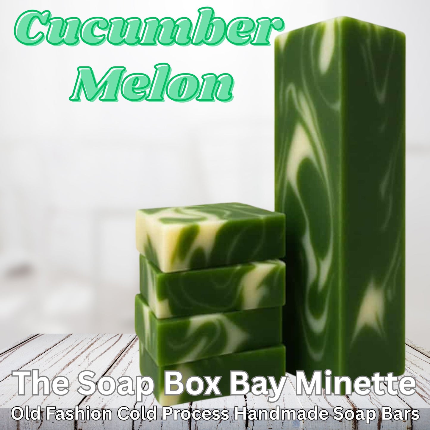 Cucumber Melon -Natural-Handmade-Cold Processed Soap Bar