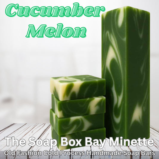 Cucumber Melon -Natural-Handmade-Cold Processed Soap Bar
