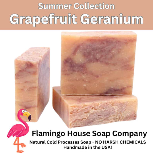 Grapefruit Geranium-Natural Handmade Cold Processed Soap Bar