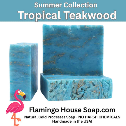 Tropical Teakwood-Natural Handmade Cold Processed Soap Bar