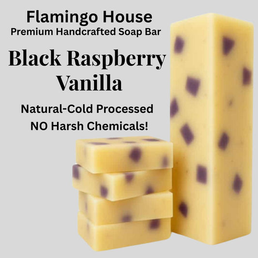 Black Raspberry Vanilla -Natural-Handcrafted -Cold Processed Soap Bars.