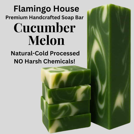 Cucumber Melon -Natural-Handmade-Cold Processed Soap Bar