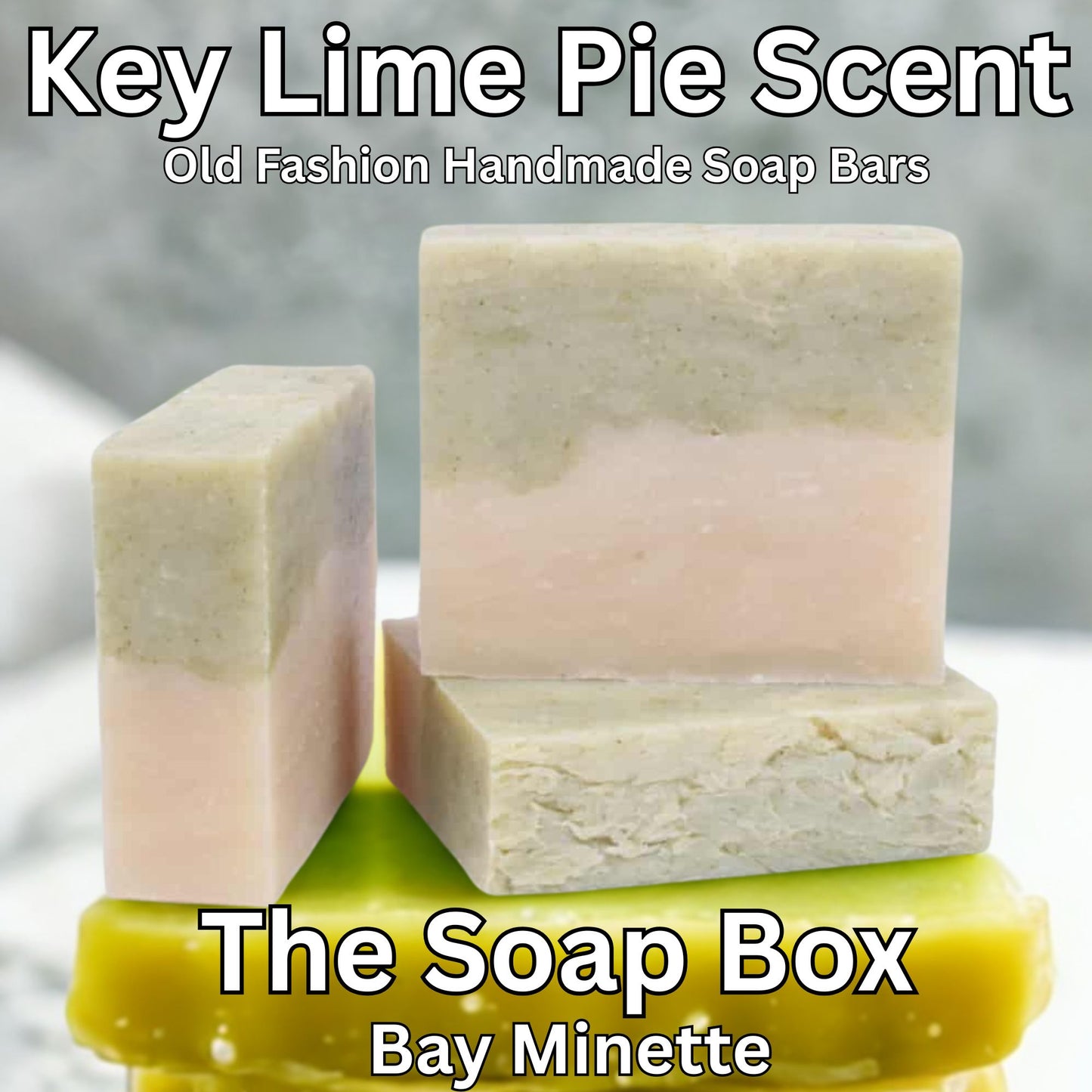 Key Lime- Natural Handmade Cold Processed Soap Bar.