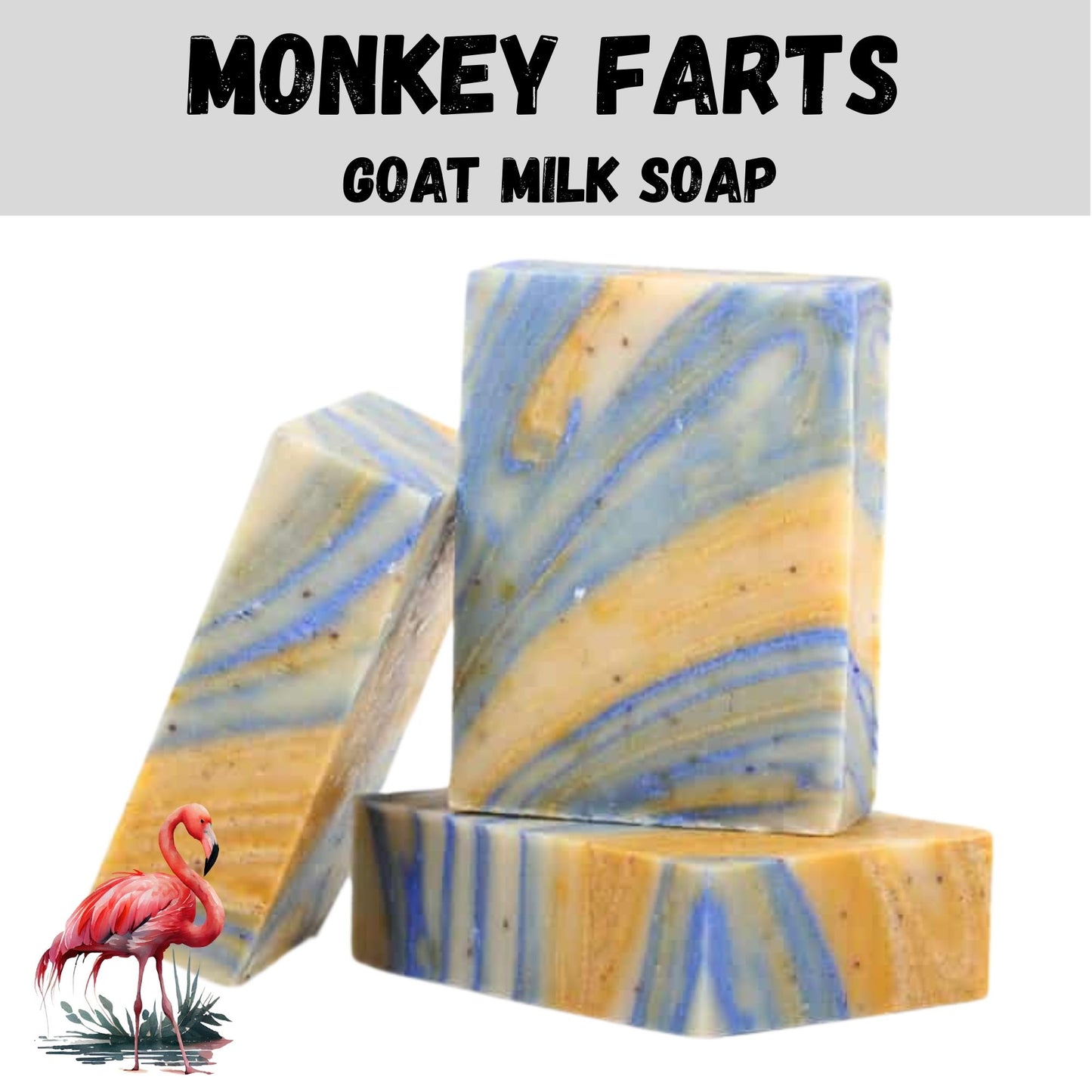 Monkey Farts- Natural, Handmade Cold Process Soap Bar.