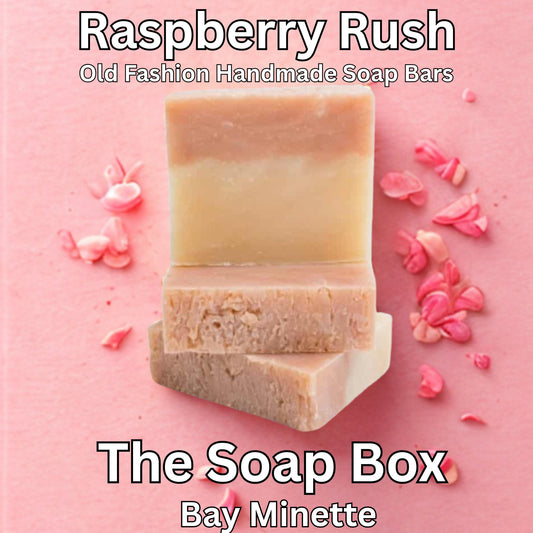 Raspberry Rush- natural Handmade, Cold Processed Soap Bar