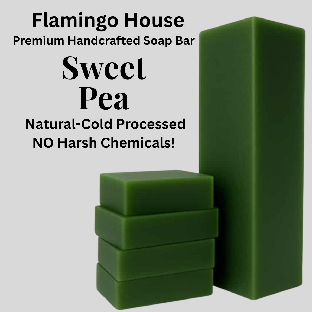 Sweet Pea Natural- Handmade- Cold Processed Soap Bar